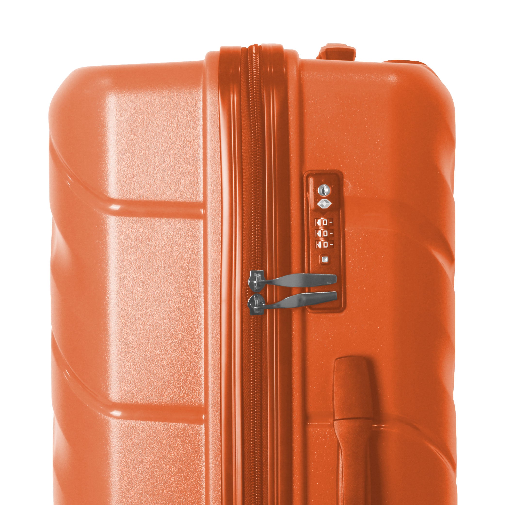 3-Piece Luggage Sets (20", 24", 28"), Suitcase With Wheels, Hardside Suitcase With Four Spinner Wheels And Scratch-Resistant Surface, Orange_voghion.com